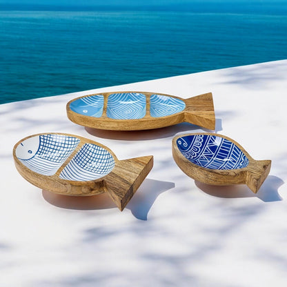 Mango Wood Fish Trinket Tray - view 1