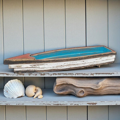 Weathered Blue Boat Display Tray - view 3