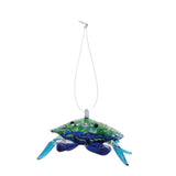 Blue Green Crab Glass Hanging Ornament - view 1