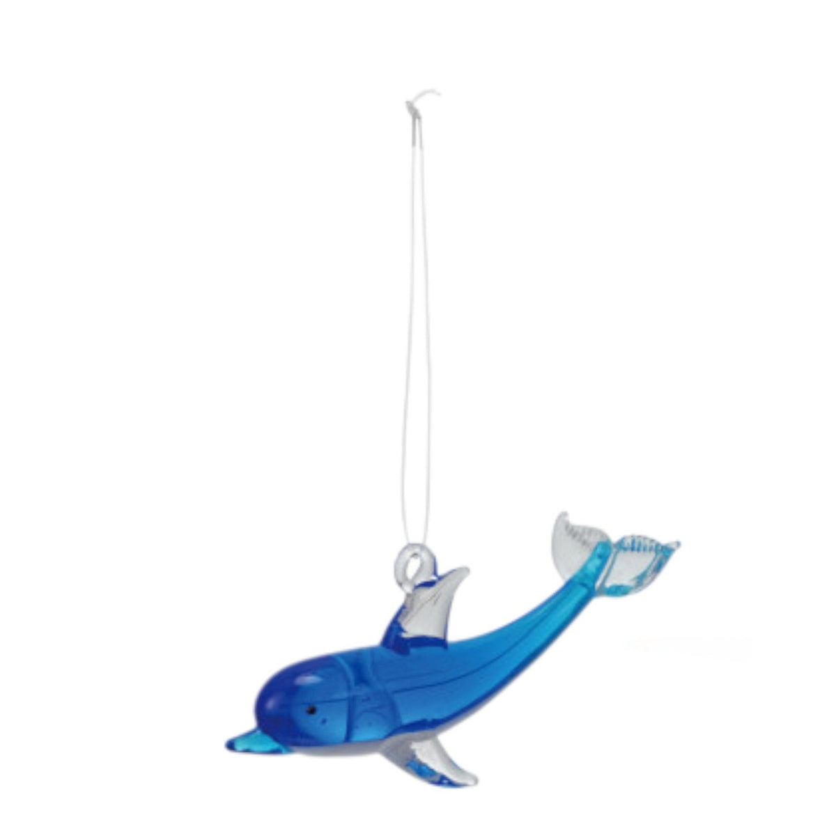 Blue Dolphin Glass Hanging Ornament - view 1
