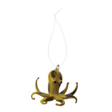 Amber Octopus Glass Hanging Ornament - view 1