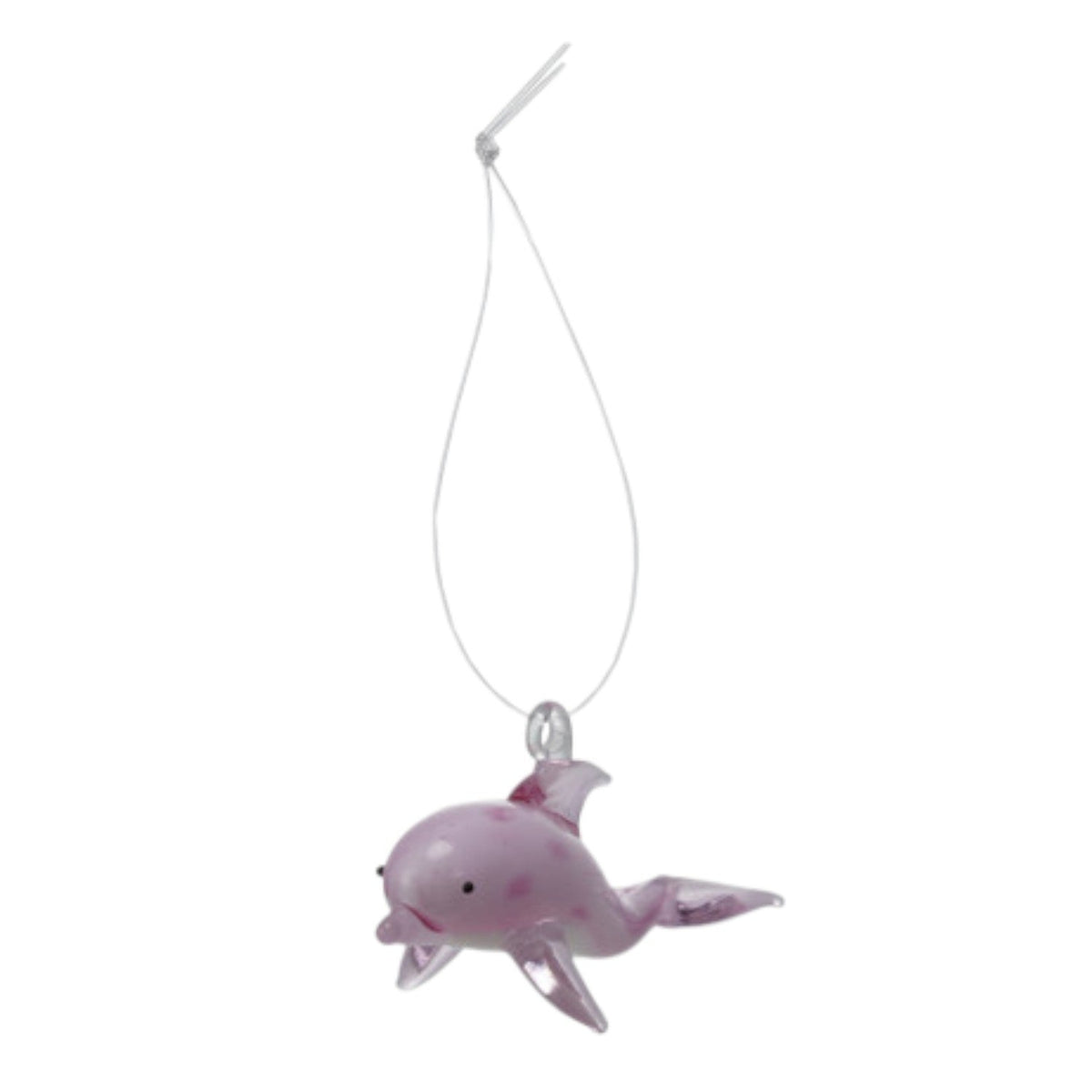 Pink Dolphin Glass Hanging Ornament - view 1